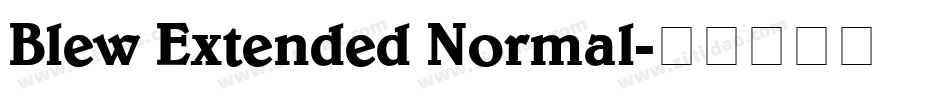Blew Extended Normal字体转换